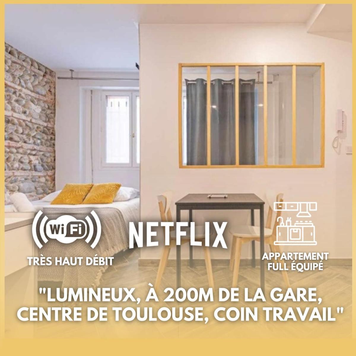 Grand Studio Avec Espace De Travail Toulouse Dış mekan fotoğraf